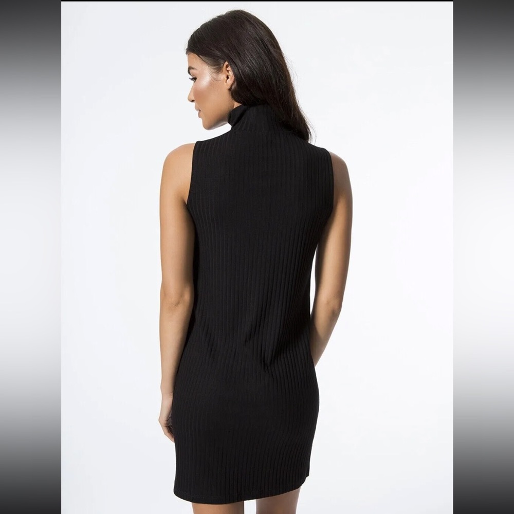 Turtleneck Cocktail Black Dress , Size XS - Picture 2 of 8